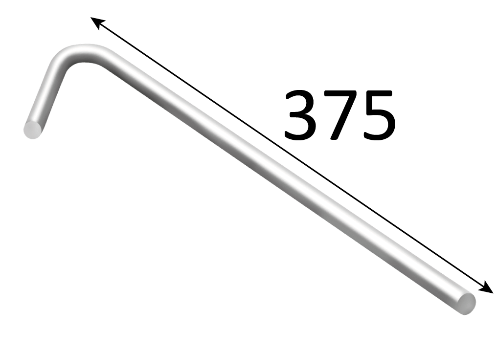 Drôt s hákom 375 mm